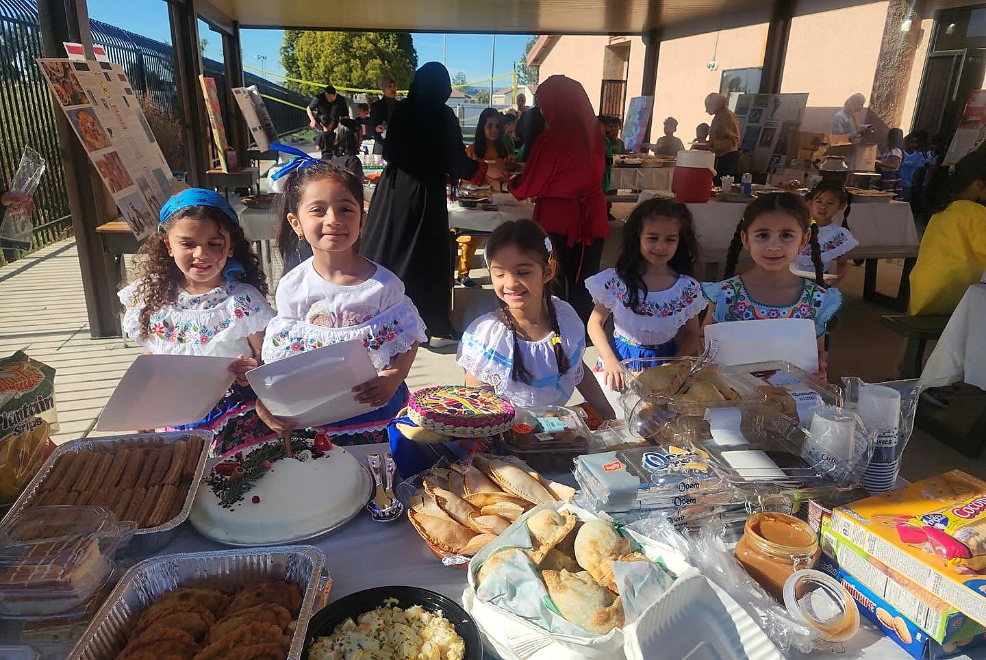 Young students presenting a cultural program